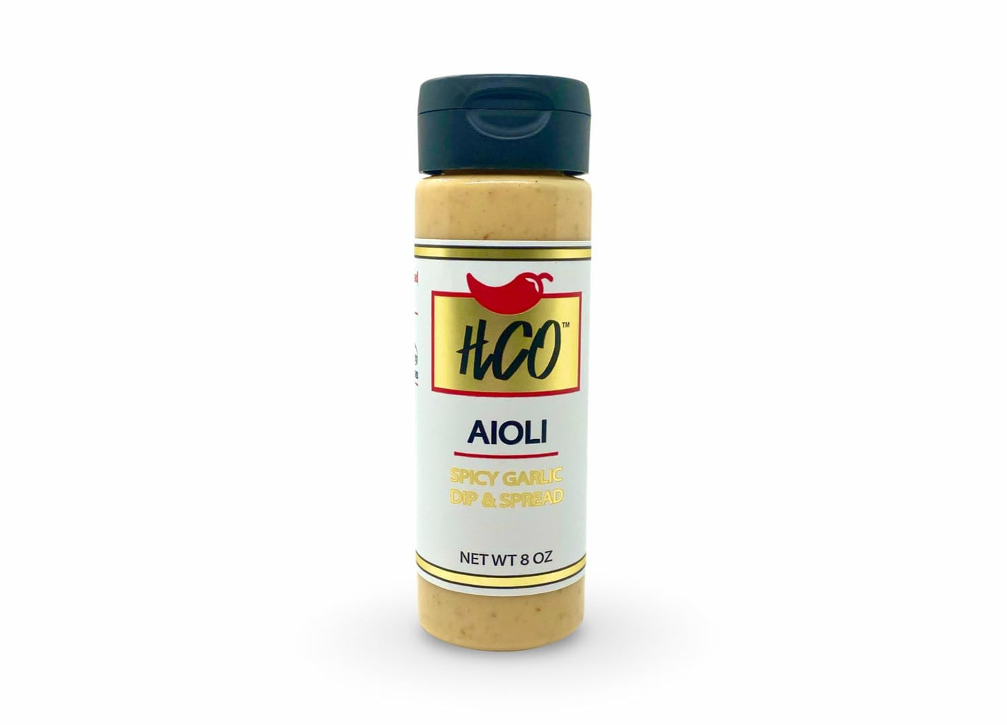 Hco Spicy Garlic Aioli- Tangy Spread & Dip From Hot Crispy Oil | Perfect For Sandwiches, Fries & More (8Oz)