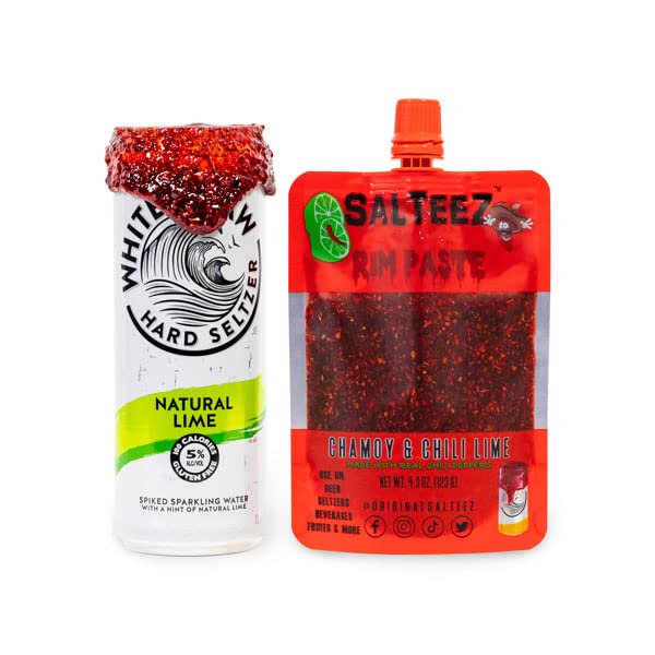 Salteez Rim Paste - Chamoy & Chili Lime Rim Paste for your Beers, Seltzers, Drinks, Snacks, and more! (5 Pack)