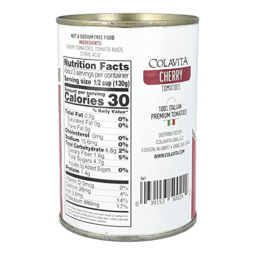 Colavita Canned Tomatoes - Cherry, 14.1 Ounce (Pack of 6)