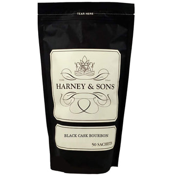 Harney & Sons Black Cask Bourbon, Bourbon, Vanilla & Caramel, Bag Of 50 Sachets