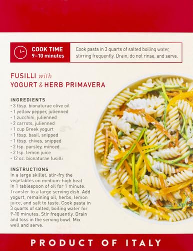 Bionaturae, Pasta, Fusilli, Gluten Free, Organic, 12 oz