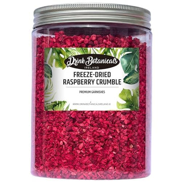 Drink Botanicals Freeze Dried Raspberry Crumble Grit Pieces, 100% Natural, Non-GMO, 5.29oz, Pet Recyclable Jar