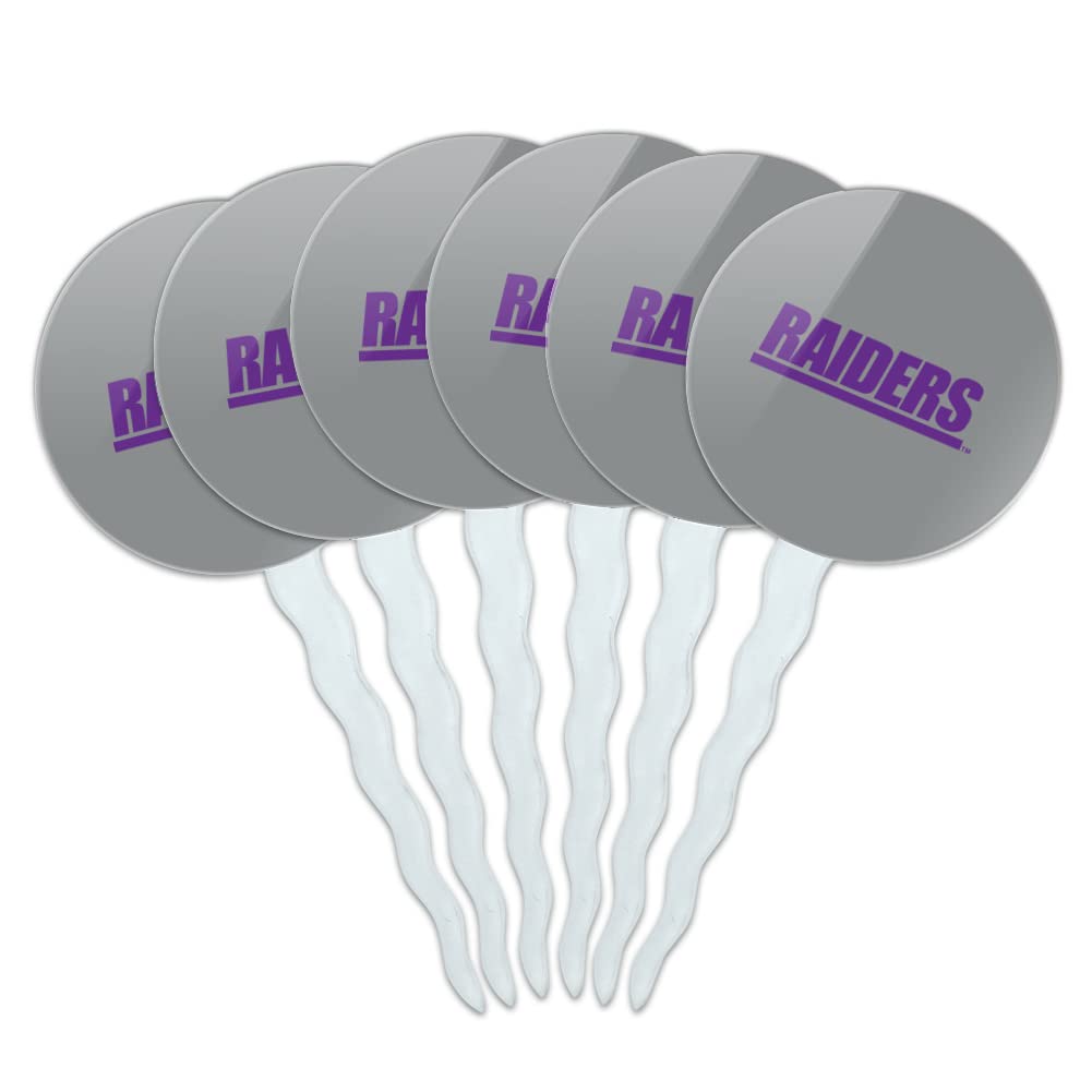 GRAPHICS & MORE Cupcake Picks Set of 6, Acrylic, University of Mount Union, One Size, Model: CUPCAKE.ROUND.CLCMUC.Z007792