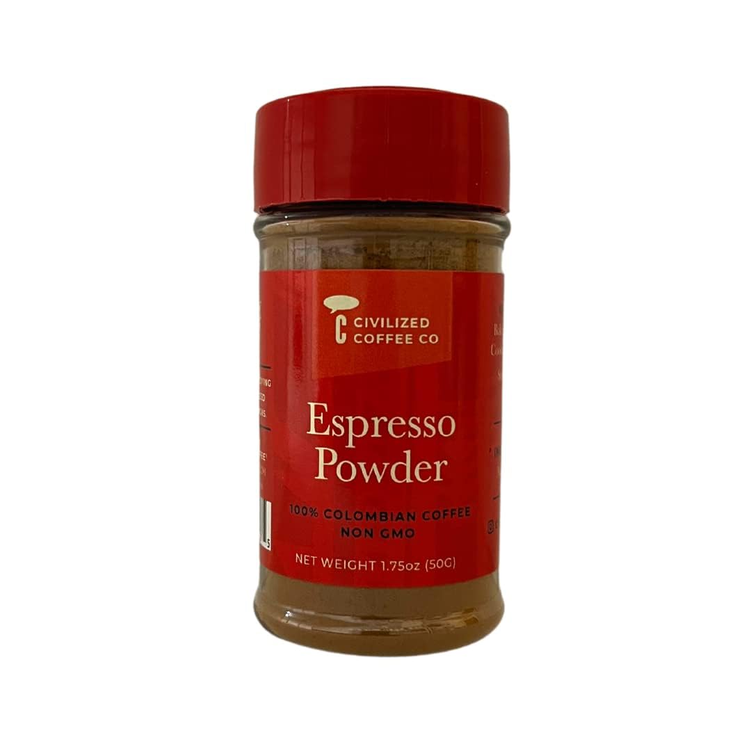 Civilized Coffee Espresso Coffee Powder For Baking & Smoothies, Non-Gmo Colombian Coffee, Medium Roast, Fine Ground (1.75 Oz) (1)