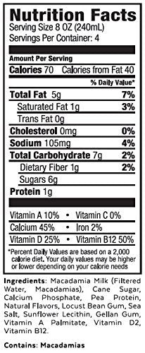 milkadamia Macadamia Milk, Original (Lightly Sweetened) -32 Fl Oz (Pack of 2)