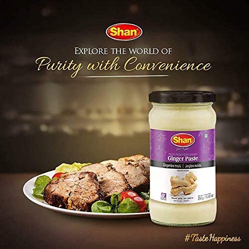Shan Ginger Paste 24.69 Oz (700G) - Traditional Taste Enhancing Minced Ginger Cooking Paste From Fresh Ground Ginger - Vegan - Airtight Glass Jar
