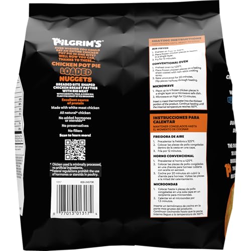 Pilgrims Chicken Pot Pie Loaded Nuggets | Fully Cooked | 10 G Protein | Frozen |1.20 LB