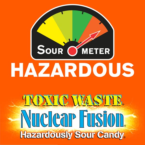 Toxic Waste - Nuclear Fusion - Dual Flavored, Hazardously Sour Candies - 5 Assorted Flavor Combinations - 1.48 Oz Drums, Pack Of 3
