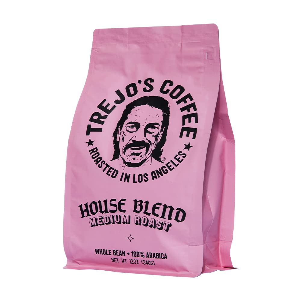 Trejos Tacos Coffee House Blend Medium Roast Whole Bean Coffee, 12 Ounce Bag, 100% Arabica
