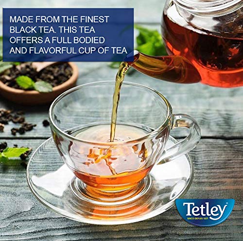 Tetley British Blend enhanced Black Tea  80 Teabags (Pack of 4)