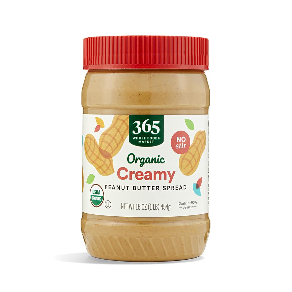 365 by Whole Foods Market Organic Sweetened Smooth Peanut Butter 16 OZ