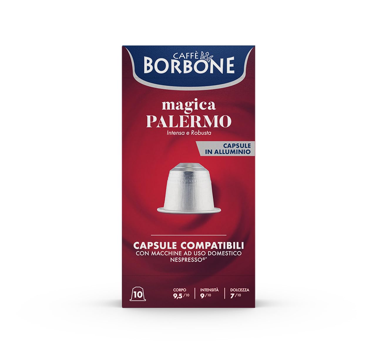 Caffè Borbone Aluminum Coffee Pods for Nespresso, Medium Roast, Intense Flavor, 50 Count