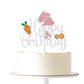 Happy Birthday Easter Cake Topper, Easter Religious Holidays, Baby Shower Party Celebration/Bunny Ear Cake Decoration Supplies (