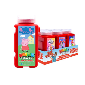 Drink Blocks Sugar-Free, Dye-Free, BPA-Free, Naturally Flavored Water - Bottles Click Together for Creative Building Fun! (Fruit