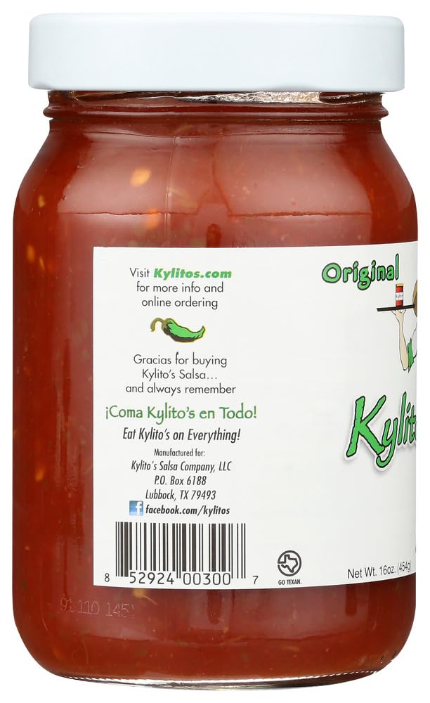 Kylitos Salsa 16oz Jar (Pack of 3) (Choose Flavor Below) (Original - Little Heat)
