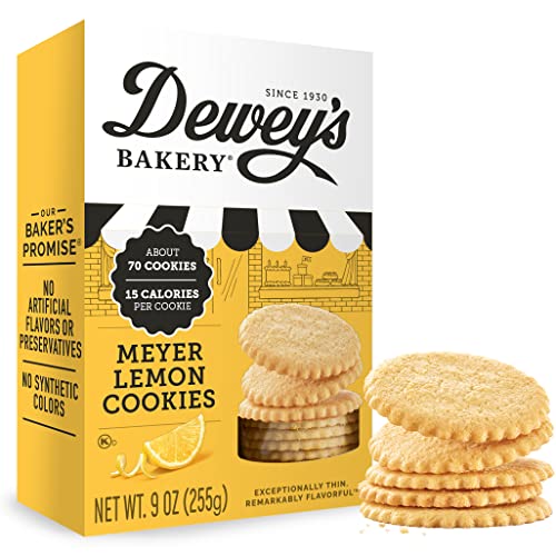Dewey'S Bakery Meyer Lemon Cookie Thins | No Artificial Flavors, Synthetic Colors Or Preservatives | Baked In Small Batches | 9O
