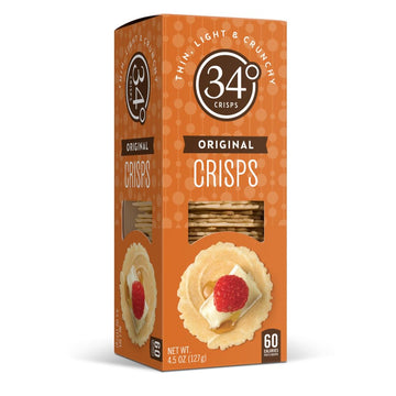 34 Degrees Crisps | Original Crisps | Thin, Light & Crunchy Crisps, Single Pack (4.5Oz)