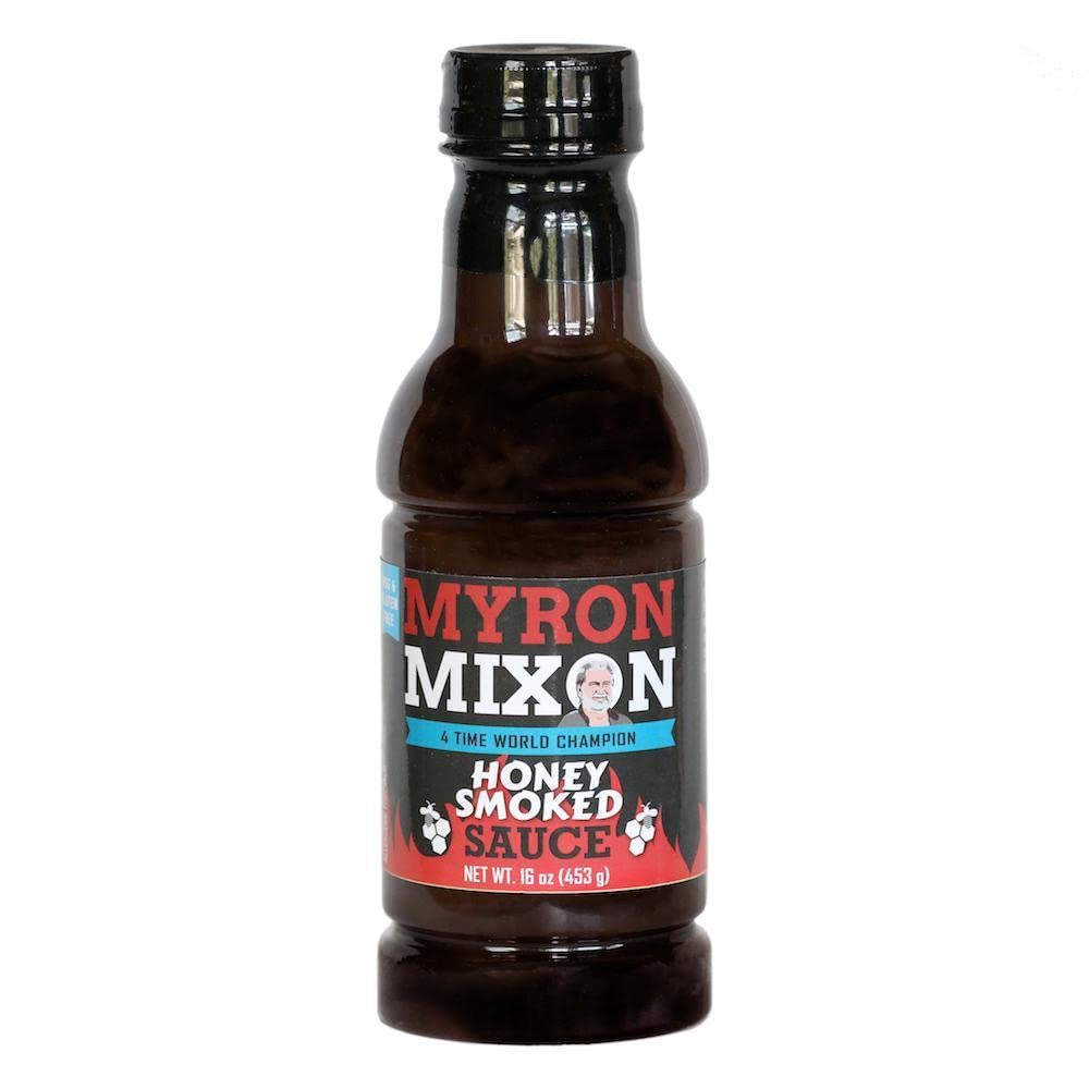 Myron Mixon BBQ Sauce - Honey Smoked, Gluten-Free, MSG-Free, 16 Oz Bottle, Pack of 1