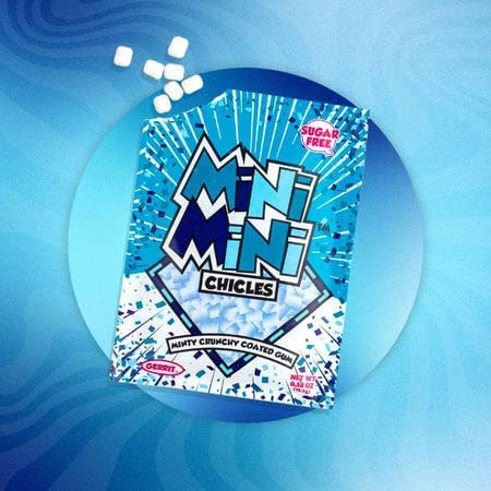Gerrits Mini Mini Chicles, Sugar Free Mint Gum, 0.58 Ounce Pouches - 20 Count Display Box