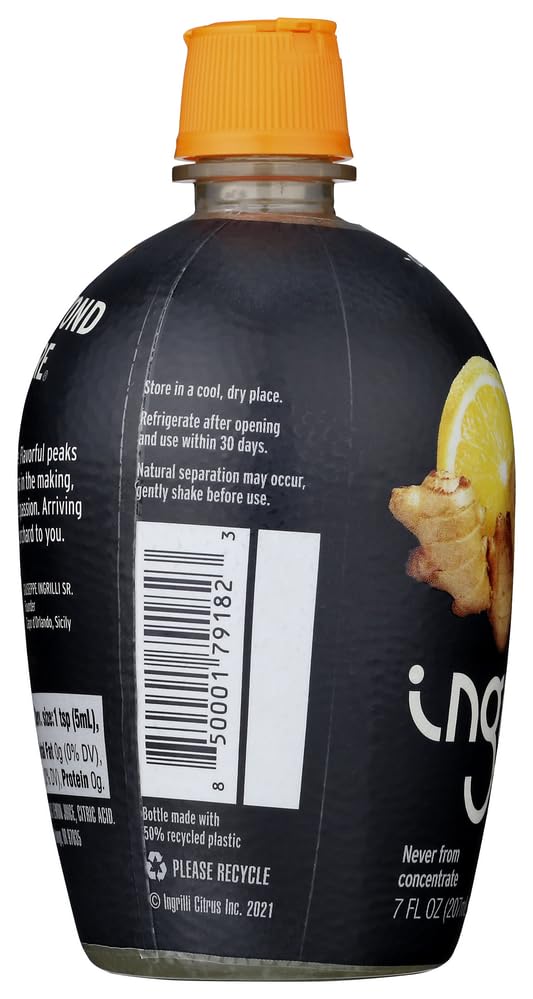 Ingrilli Organic Ginger Squeeze Blend, 7 Fl Oz Bottle (3 Count)