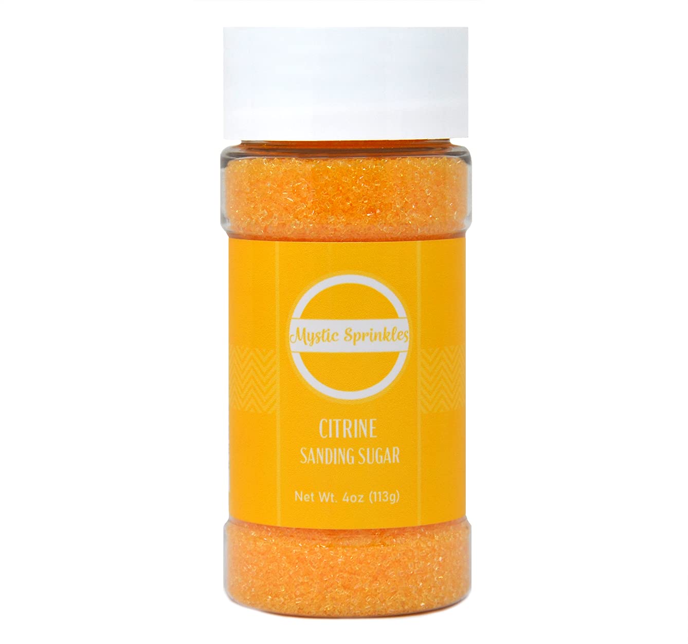 Mystic Sprinkles Sanding Sugar 4Oz Bottles (Citrine - Yellow Sanding Sugar 4Oz)