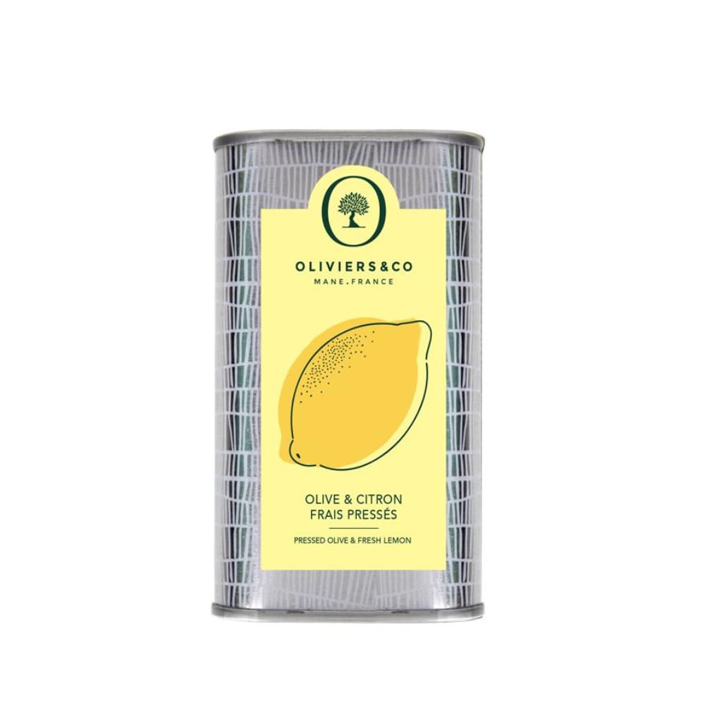 Oliviers & Co. Lemon Olive Oil | Cold Pressed Extra Virgin | 250 ml Can | Gourmet Flavored from Italy