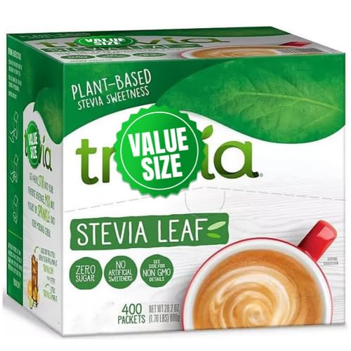 Truvias Sweetener Oriflavor Blendal Calorie-Free Sweetener From The Stevia Leaf Packets  400 Packets  Plus Wdbundles Spoon Perfect For Mixing.