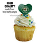 GRAPHICS & MORE NHL Minnesota Wild Heart Cupcake Picks Set of 6 - Multi Acrylic Decor