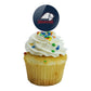 Dixie State Primary Logo Cupcake Picks Toppers Decoration Set Of 6