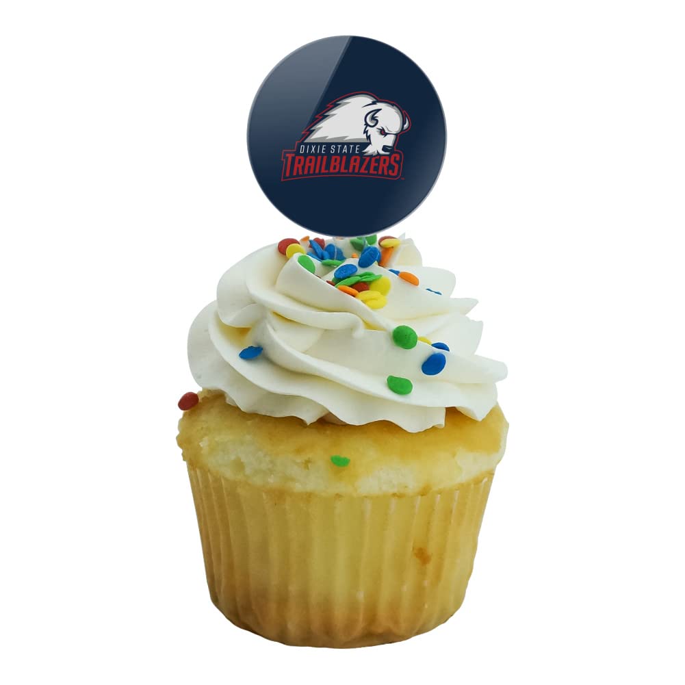 Dixie State Primary Logo Cupcake Picks Toppers Decoration Set Of 6