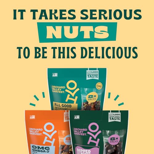 Orchard Valley Harvest Nice N Cheesy Mix, 1.85 oz (Pack of 14), White Cheddar Almonds, Cashews, Chips, Walnuts, Resealable Bag,