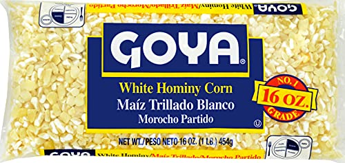 Goya Foods White Hominy Corn, Dry, 16 Ounce (Pack Of 24)