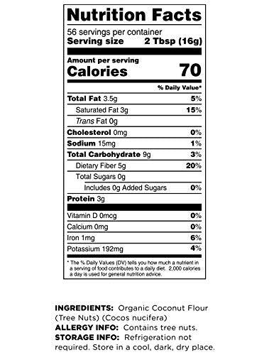 Terrasoul Superfoods Organic Coconut Flour, Gluten-Free, Fine Texture, 4 Lbs (32 Ounce Pack of 2)