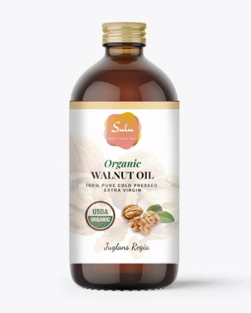 Walnut Oil- USDA Organic Cold Pressed Unrefined Virgin (4 oz)