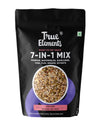 True Elements Seeds Mix - 7 in 1 Super Seeds & Nut Mix 500g - (Roasted Pumpkin Seeds, Watermelon Seeds, Sunflower Seeds, Flax Se