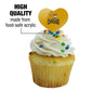 GRAPHICS & MORE Cupcake Picks Set of 6, Acrylic, Heart Love Design, Canisius College, One Size