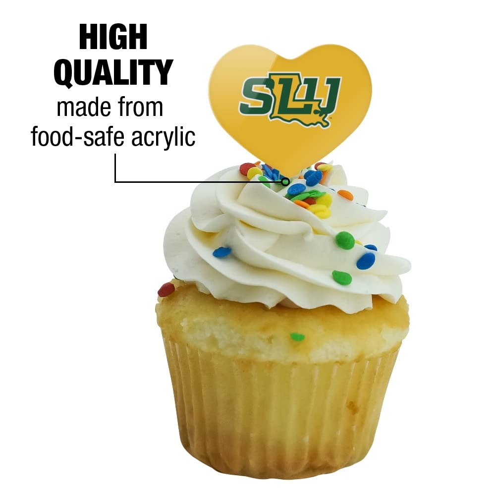 GRAPHICS & MORE Cupcake Picks Set of 6, Acrylic, Southeastern Louisiana University Design