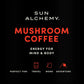 Sun Alchemy Mushroom Coffee, Energize with Organic Fair-Trade Coffee, Lions Mane, Reishi, Chaga & Cordyceps Mushrooms - 12 Sache