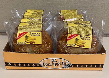 Bon Appetit Banana Nut Muffin, 5.5 Ounce, Pack of 8, Delicious Snack Treat
