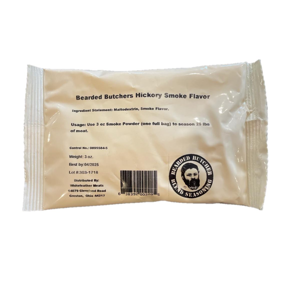 Bearded Butchers Hickory Smoke Flavor Powder - 3 Oz For 25 Lb Meat