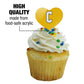 GRAPHICS & MORE Cupcake Picks Set of 6, Acrylic, Coppin State University, Heart Love Design, One Size
