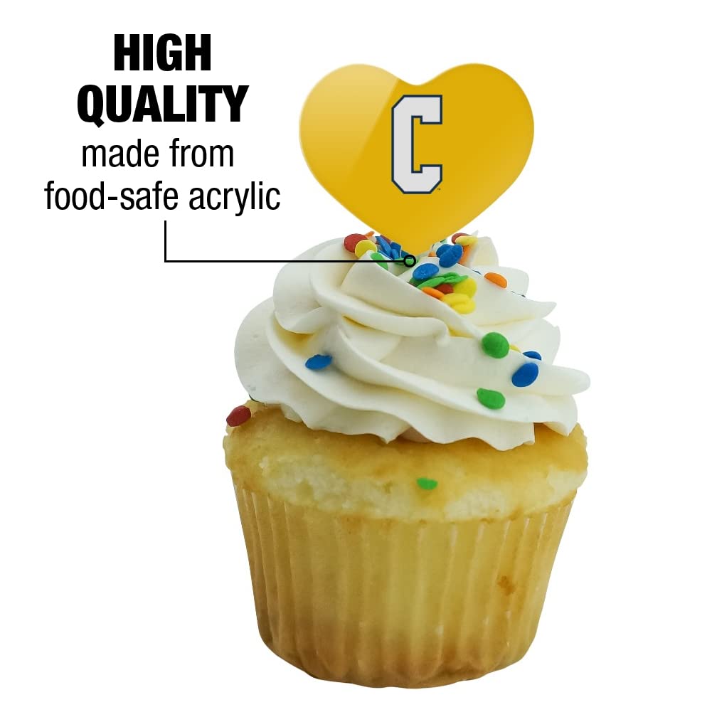 GRAPHICS & MORE Cupcake Picks Set of 6, Acrylic, Coppin State University, Heart Love Design, One Size