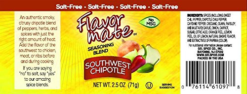 Flavor Mate No Salt Seasoning Blend - Variety Pack - Original,Garlic And Herb,Southwest Chipotle,Lemon & Pepper, Table Blend - 2