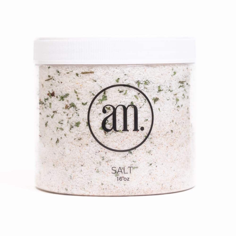 AM. Signature Salt - All-Natural Seasoned Salt Blend, Gourmet Flake Kosher Salt, 16oz