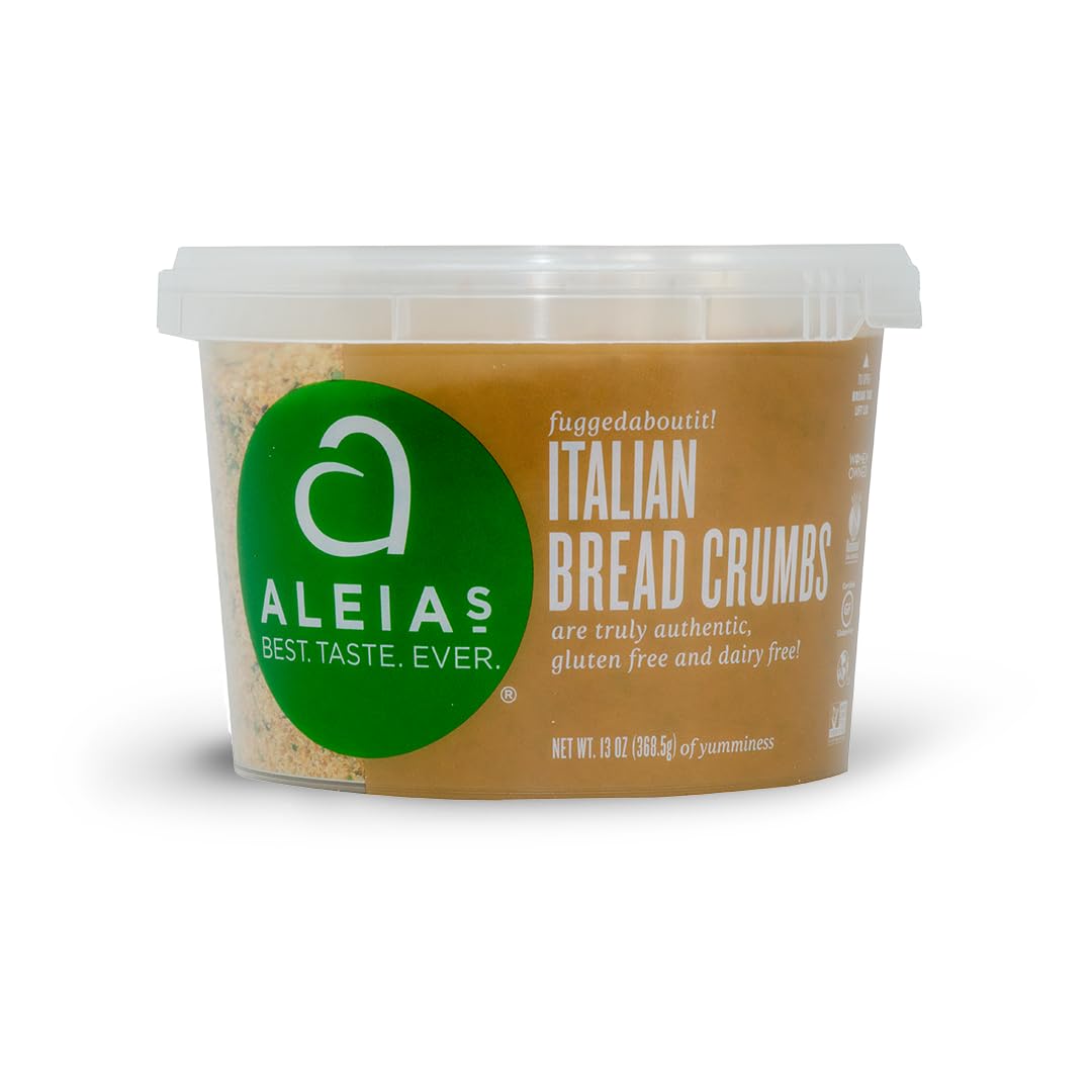 ALEIAS BEST. TASTE. EVER. Italian Bread Crumbs - 13 oz / 1 Pack - Authentic Taste, Breading for Gluten Free Recipes, Certified G