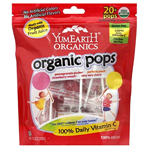 Lollipops, 95% Organic, Fruit, 20+, 4.2 Oz (Pack Of 12 )