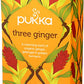 Pukka Organic Herbal Tea Ginger Herbal Teas Three Ginger Tea With Galangal & Turmeric 20 Tea Bags