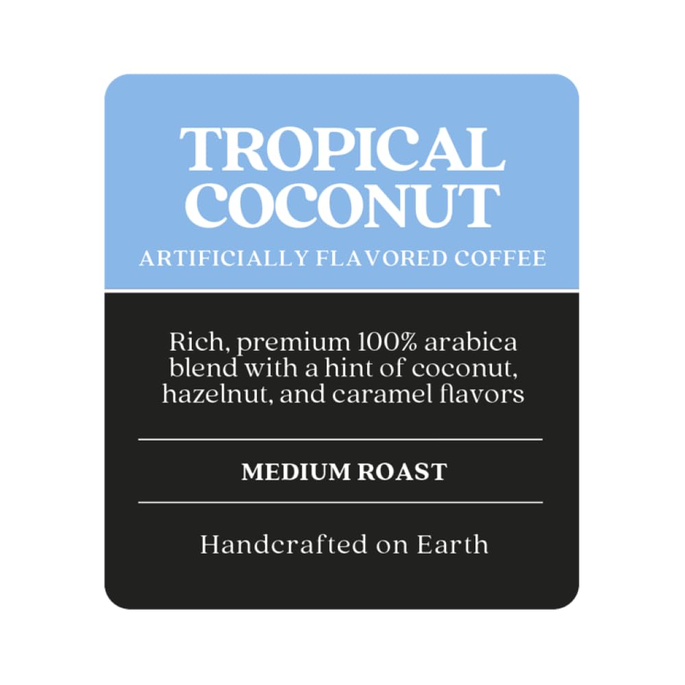 Copper Moon Medium Roast Coffee Pods, Tropical Coconut Blend, 36 Count (Pack of 3) for Keurig K-Cup malt-inspired