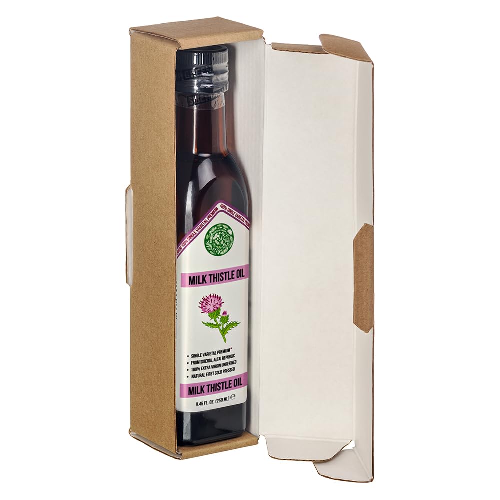 Siberian Green Milk Thistle Oil – 250Ml Single Varietal Seed Oil – Extra Virgin Unrefined Cold Pressed Food-Grade Formula From Siberia Altai Golden Mountains