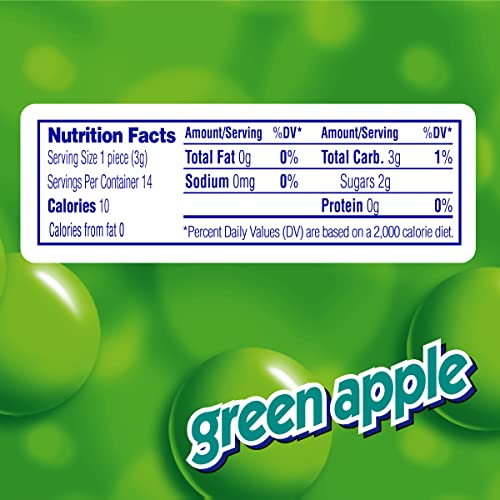 Mentos Chewy Mint Candy Roll, Green Apple, Bulk, Party, Non Melting, 1.32 Ounce/14 Pieces (Pack Of 15)
